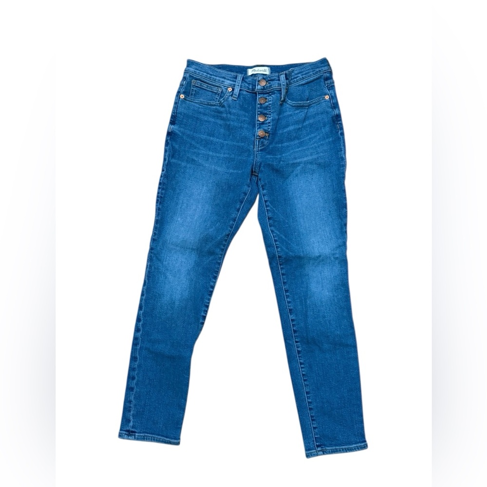 Madewell High Rise Button-Fly Blue Jeans - Picture 2 of 4